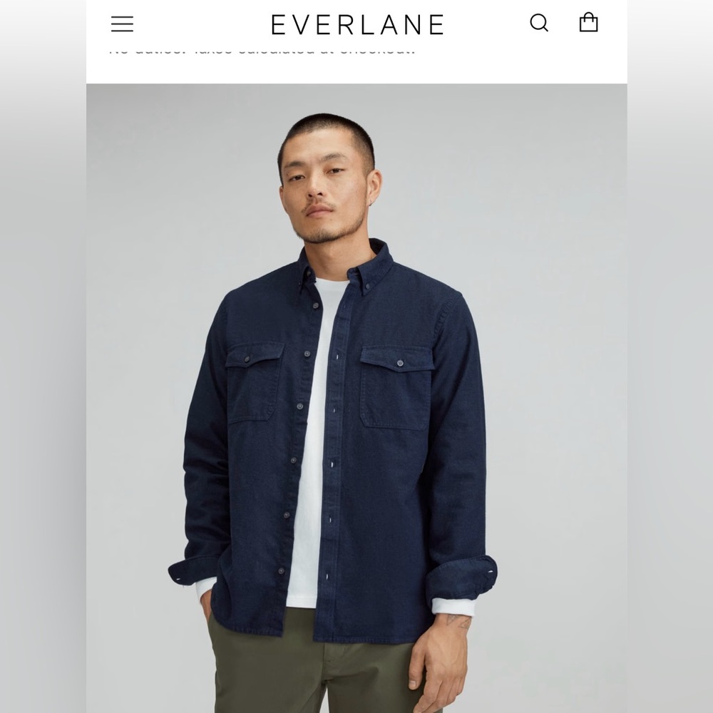 Everlane Men's Navy Flannel (BRAND NEW)